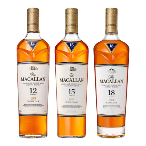 The Macallan Double Cask Scotch Bundle (12 yr, 15yr, 18yr)
