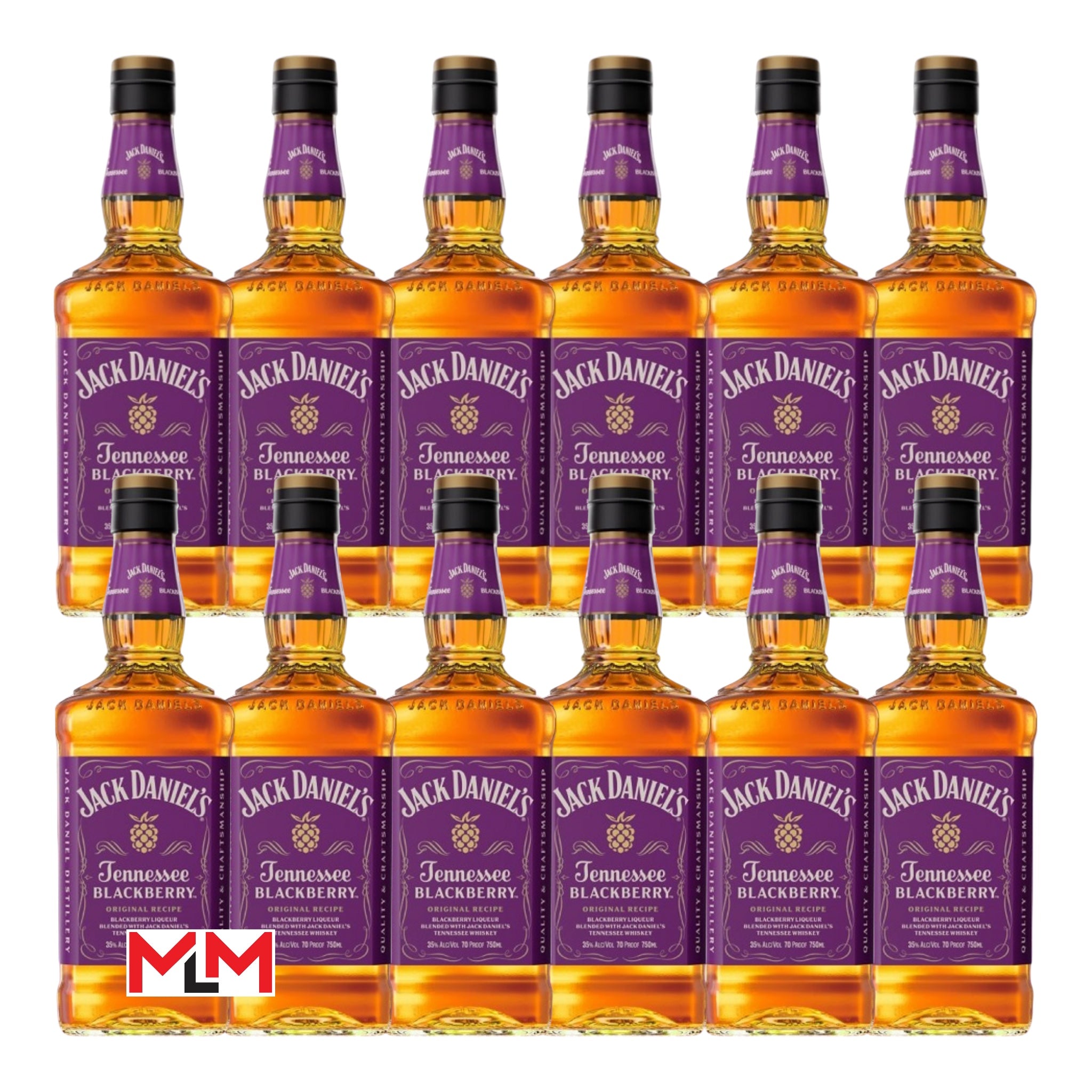 Jack Daniel's Blackberry Flavored Tennessee Whiskey Bundle (12