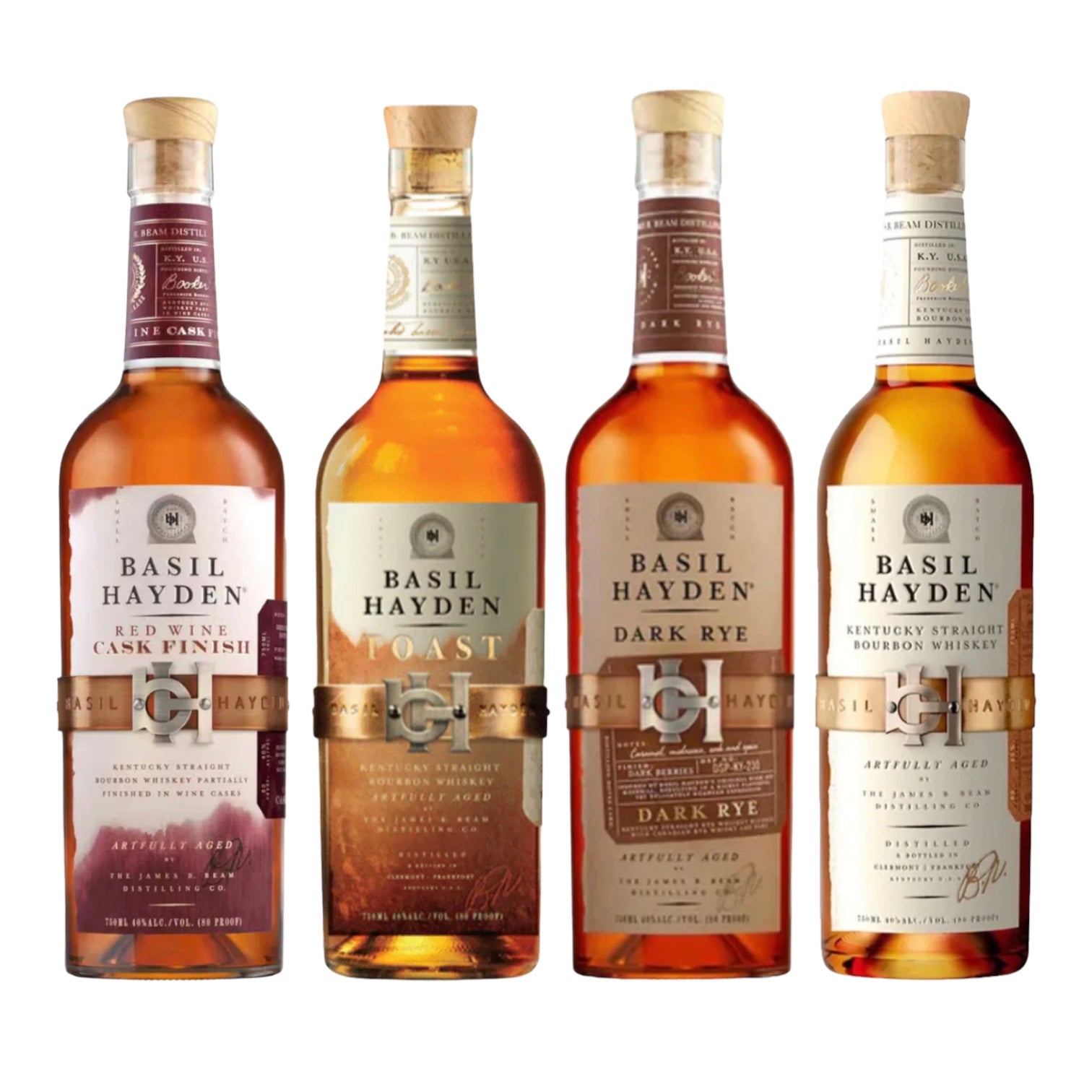Basil Hayden Bundle (Kentucky Straight Bourbon, Dark Rye, Toast, Red W