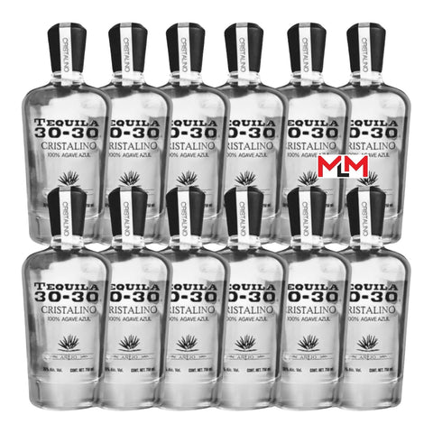 30-30 Tequila Anejo Cristalino Bundle (12 Bottles)