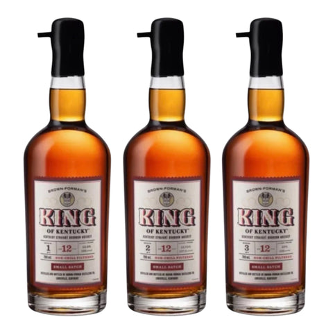Brown Forman’s King of Kentucky 12 Year Small Batch Bottle Set Batches 1-3