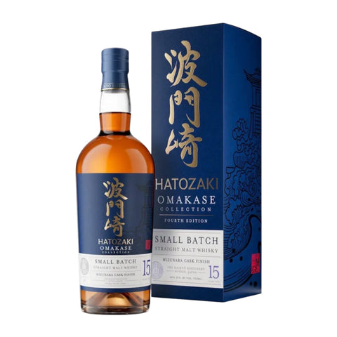 Hatozaki Omakase Small Batch 15 Year Old Mizunara Cask Finish Japanese Malt Whisky