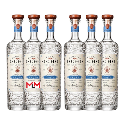 Tequila Ocho Plata 750ml Bundle 6-Pack