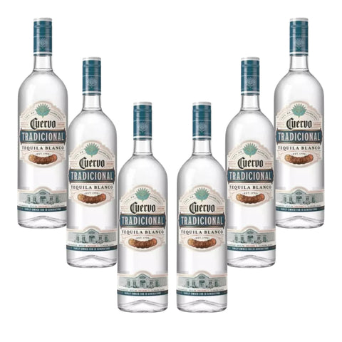 Cuervo Tequila Tradicional Blanco 1 L Bundle (6 Bottles)