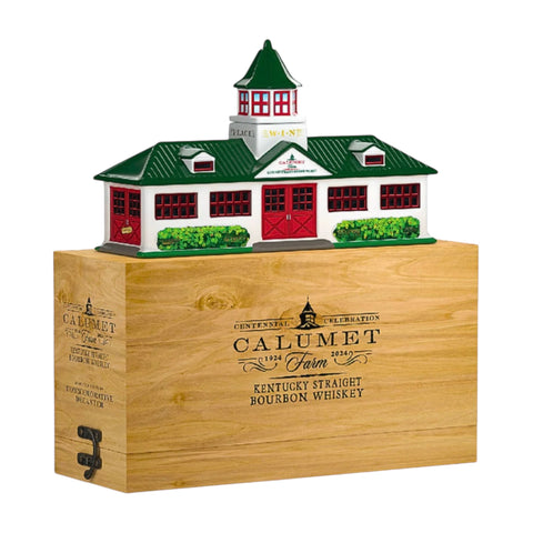 Calumet Farm Bourbon Straight 100th Anniversary Ceramic Farm Decanter