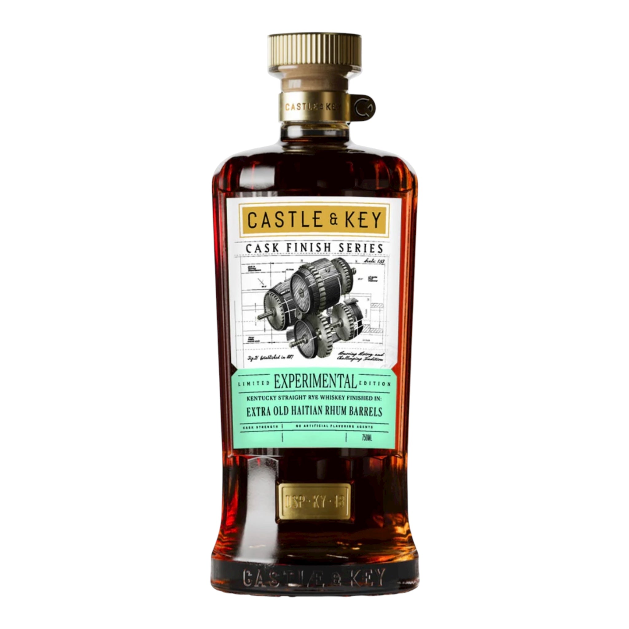Castle & Key Experimental Rye Whiskey (Aged In Extra Old Haitian Rhum ...